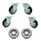 Service Caster Regency 600UBCKIT6 U-Boat Cart Caster and Wheel Replacement Set - USAREG20S414PPUBBLK-TP2-2-TLB-2PPUD820-2 - alternate 1
